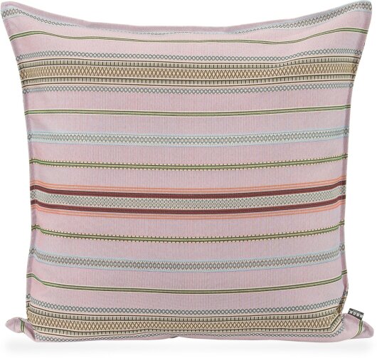 H.O.C.K. Lola Outdoor Kissen mit Biese 70x70cm flieder rosa stripes sun boho