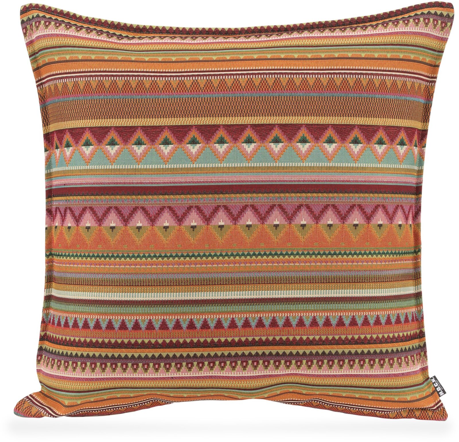 H.O.C.K. Berto Outdoor Kissen mit Biese 60x60cm col. 1 terra multi sun boho
