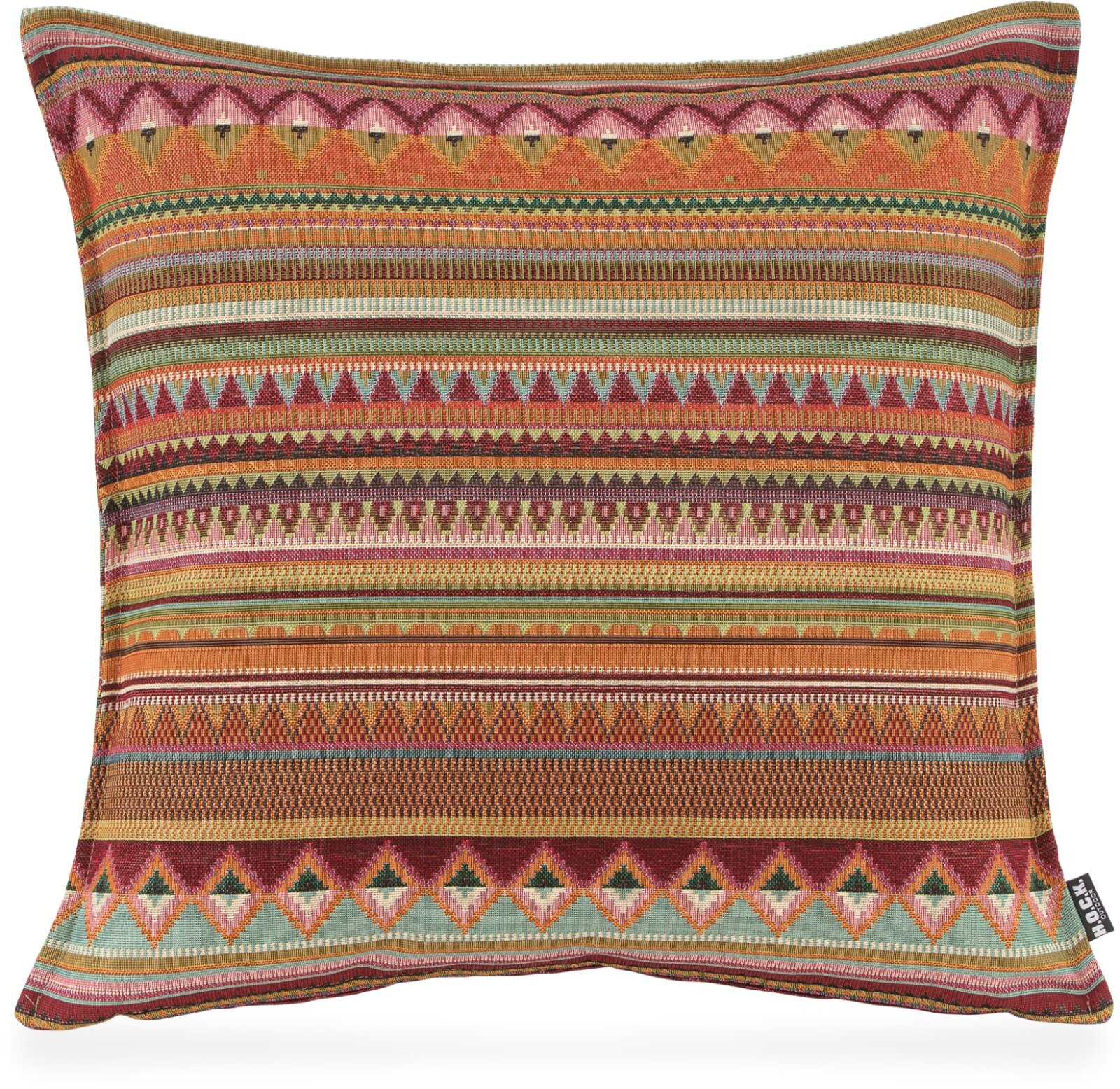 H.O.C.K. Berto Outdoor Kissen mit Biese 50x50cm col. 1 terra multi sun boho