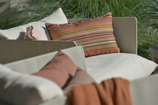 H.O.C.K. Berto Outdoor Kissen mit Keder 60x40cm col. 1 terra multi sun boho
