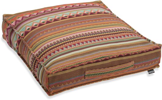 H.O.C.K. Berto Outdoor Matratzenkissen 50x50x10cm col. 1 terra multi sun boho