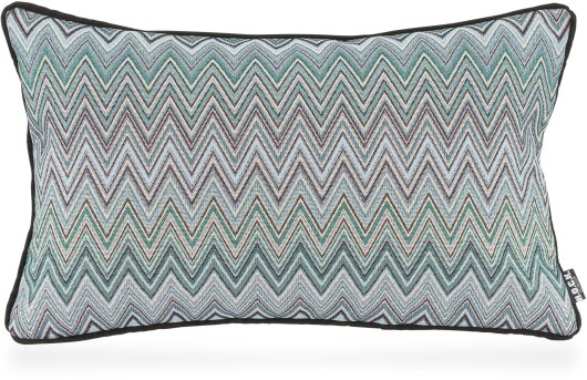 H.O.C.K. Pablo Outdoor Kissen mit Keder 50x30cm col. 2 blue multi Zick-Zack sun boho