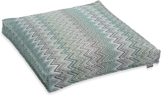 H.O.C.K. Pablo Outdoor Sitzkissen 50x50x5cm col. 2 blue multi Zick-Zack sun boho