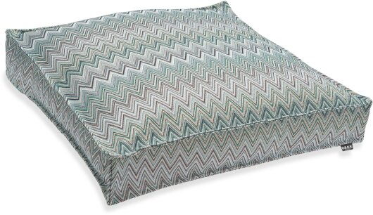 H.O.C.K. Pablo Outdoor Bodenkissen 60x60x10cm col. 2 blue multi Zick-Zack sun boho