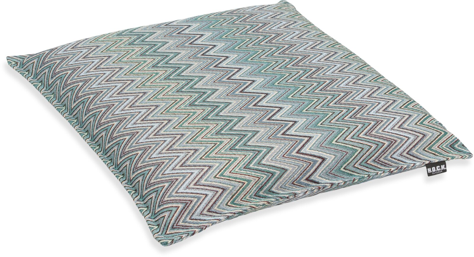 H.O.C.K. Pablo Outdoor Sitzkissen 45x45x6cm col. 2 blue multi Zick-Zack sun boho