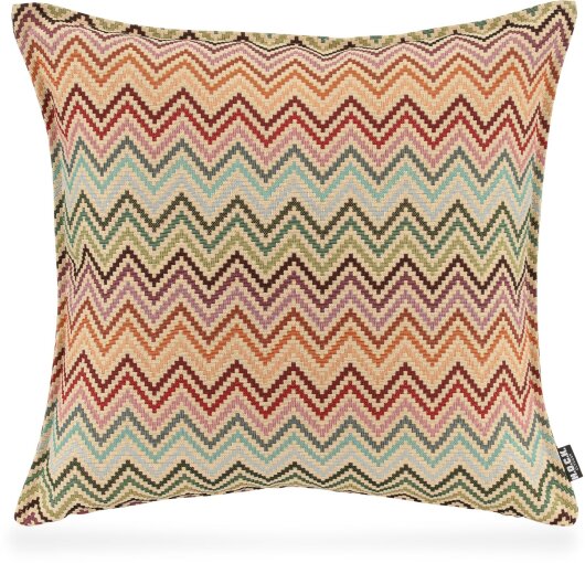 H.O.C.K. Maribel Outdoor Kissen mit Biese 50x50cm col. 1 multi Zick-Zack sun boho