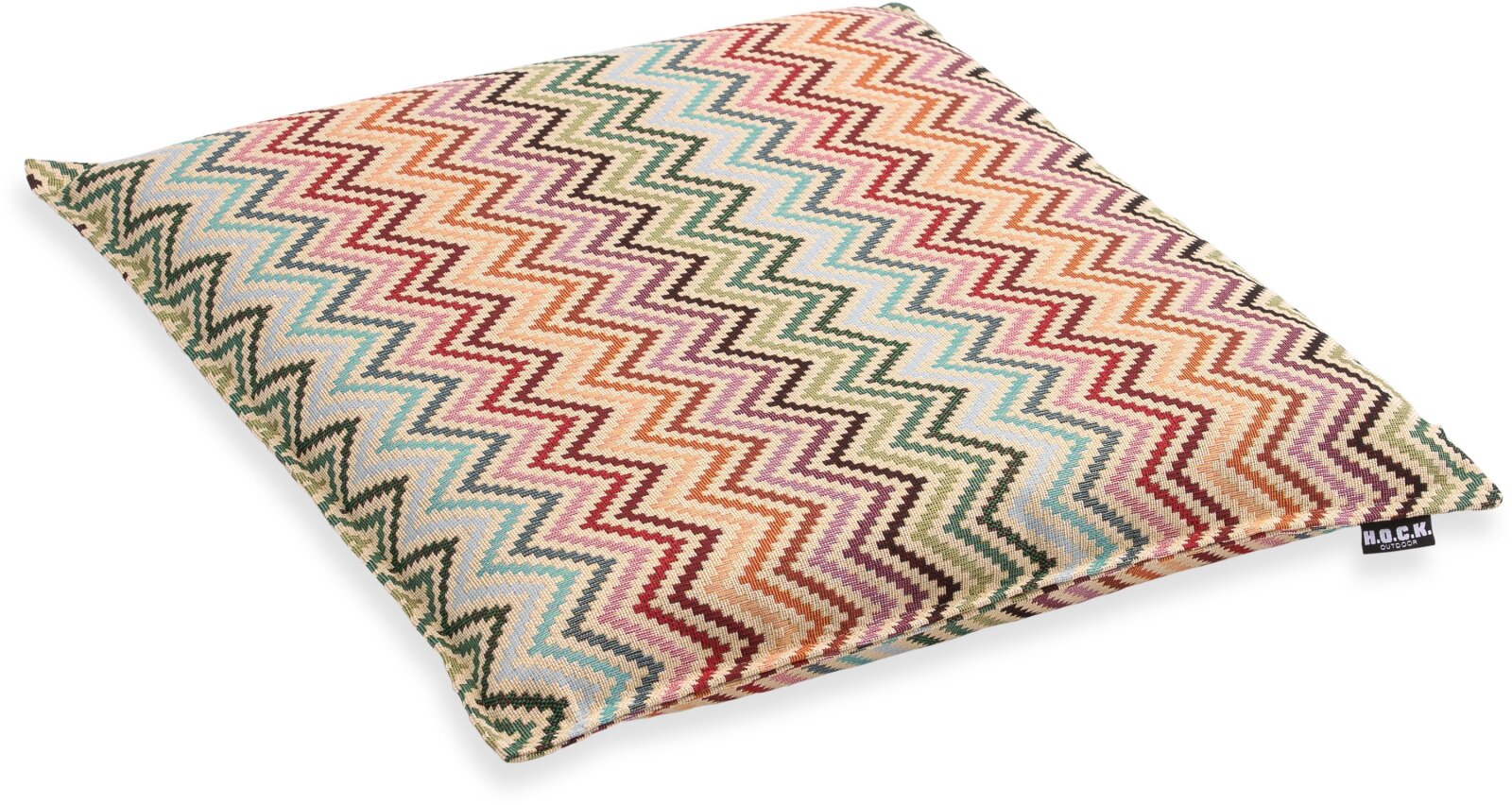 H.O.C.K. Maribel Outdoor Sitzkissen BLISS 45x45x6cm col. 1 multi Zick-Zack sun boho