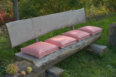 H.O.C.K. Sparkle Outdoor Sitzkissen 40x40x5cm coral rot