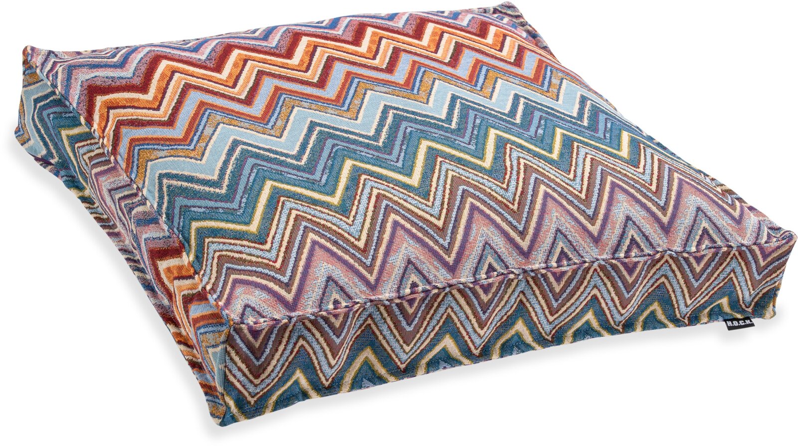 H.O.C.K. Rebelle Bodenkissen Zick-Zack 70x70x10cm bunt multicolor col. Unico