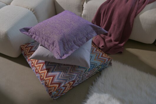 H.O.C.K. Rebelle Bodenkissen Zick-Zack 70x70x10cm bunt multicolor col. Unico