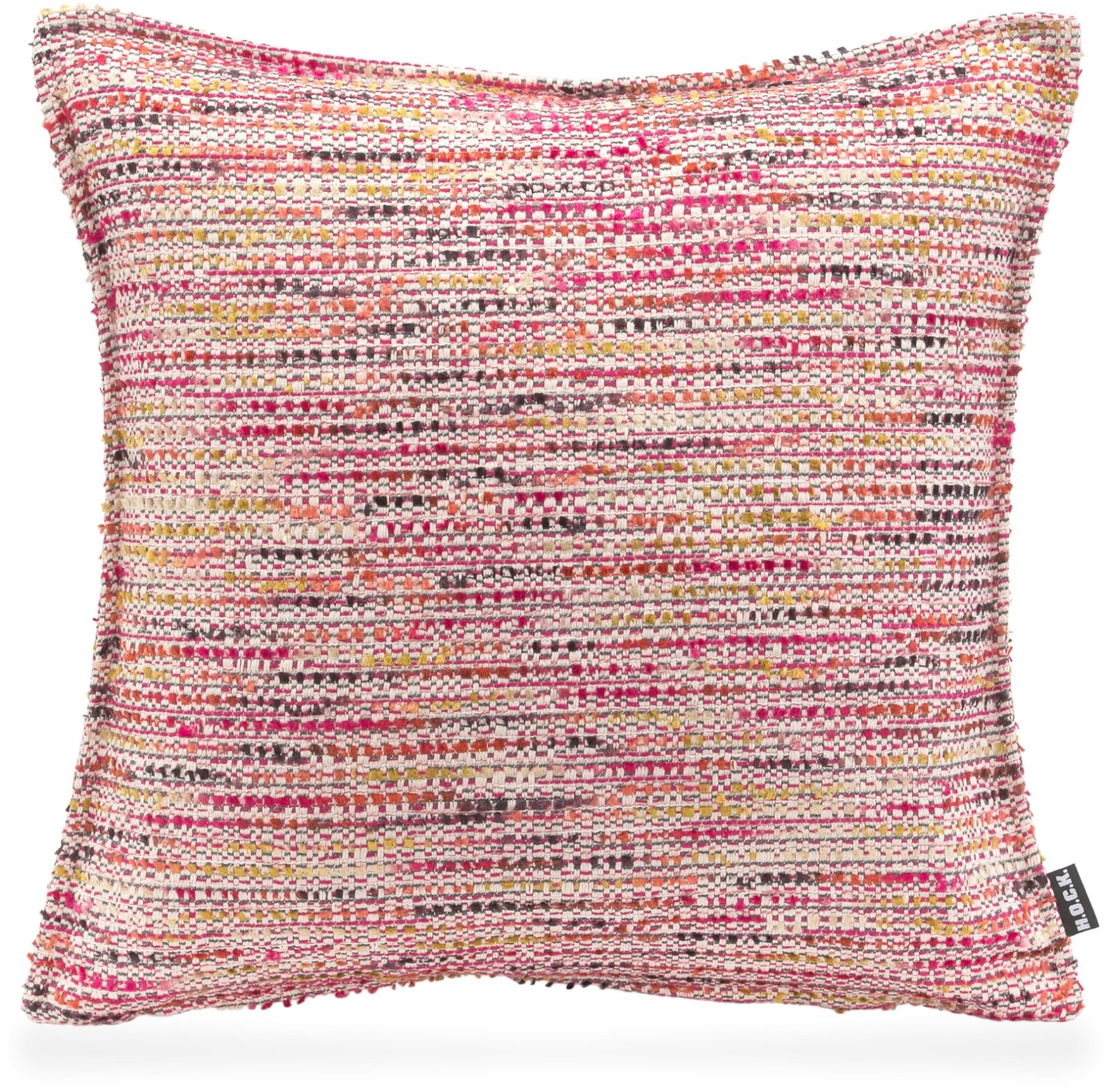 H.O.C.K. Bella Flokati Kissen mit Biese 45x45cm pink / rosa col. 10