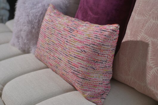 H.O.C.K. Bella Flokati Kissen 60x40cm pink / rosa col. 10