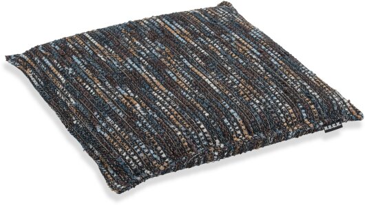 H.O.C.K. Bella Flokati Sitzkissen 40x40x4cm blau / schwarz col. 014
