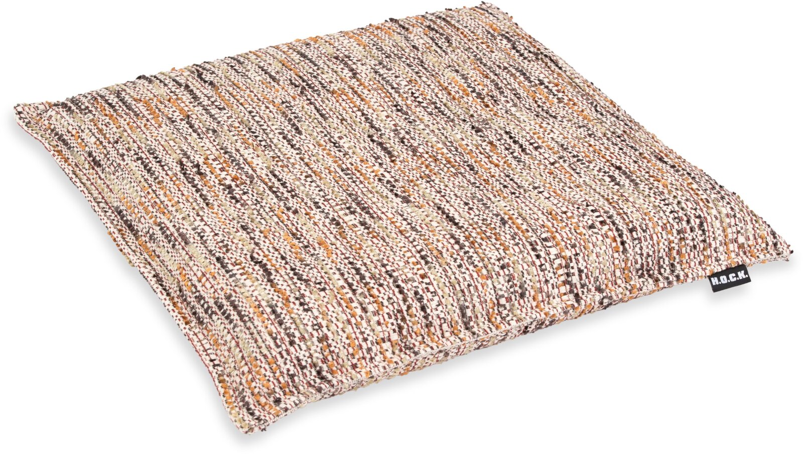 H.O.C.K. Bella Flokati Sitzkissen BLISS 40x40x6cm orange / beige col. 101