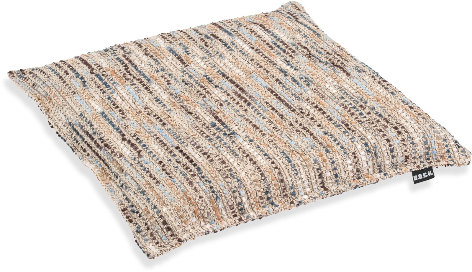 H.O.C.K. Bella Flokati Sitzkissen BLISS 40x40x6cm hellblau / beige col. 130