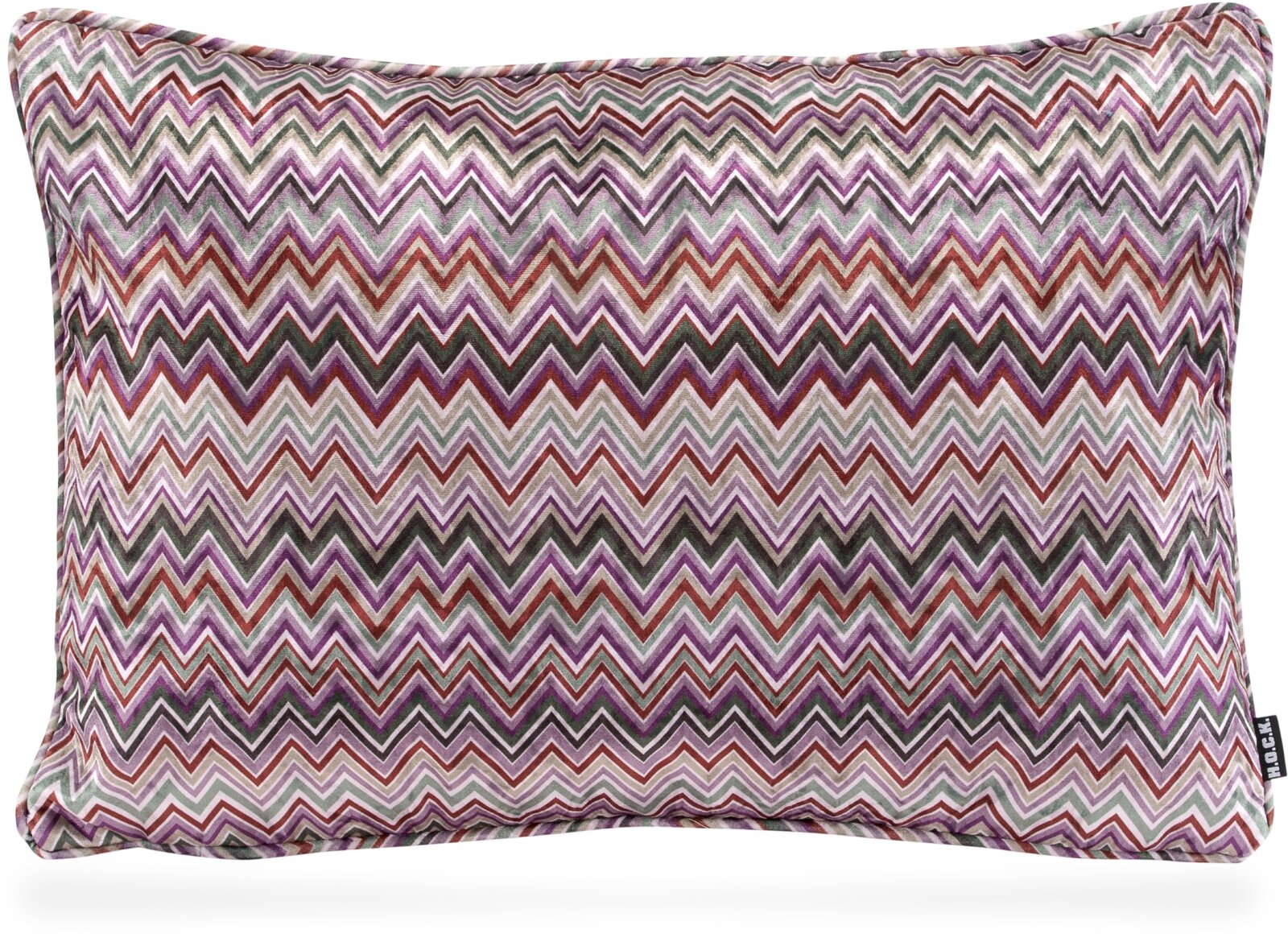 H.O.C.K. Zacki Kissen mit Keder 60x40cm lila Zickzack col. 4003