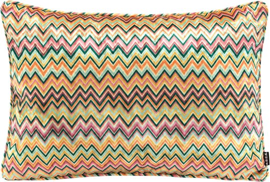 H.O.C.K. Zacki Kissen mit Keder 60x40cm emerald bunt / pink / grün Zickzack col. 6027