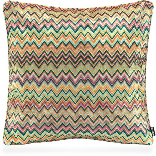 H.O.C.K. Zacki Kissen mit Keder 50x50cm emerald bunt / pink / grün Zickzack col. 6027