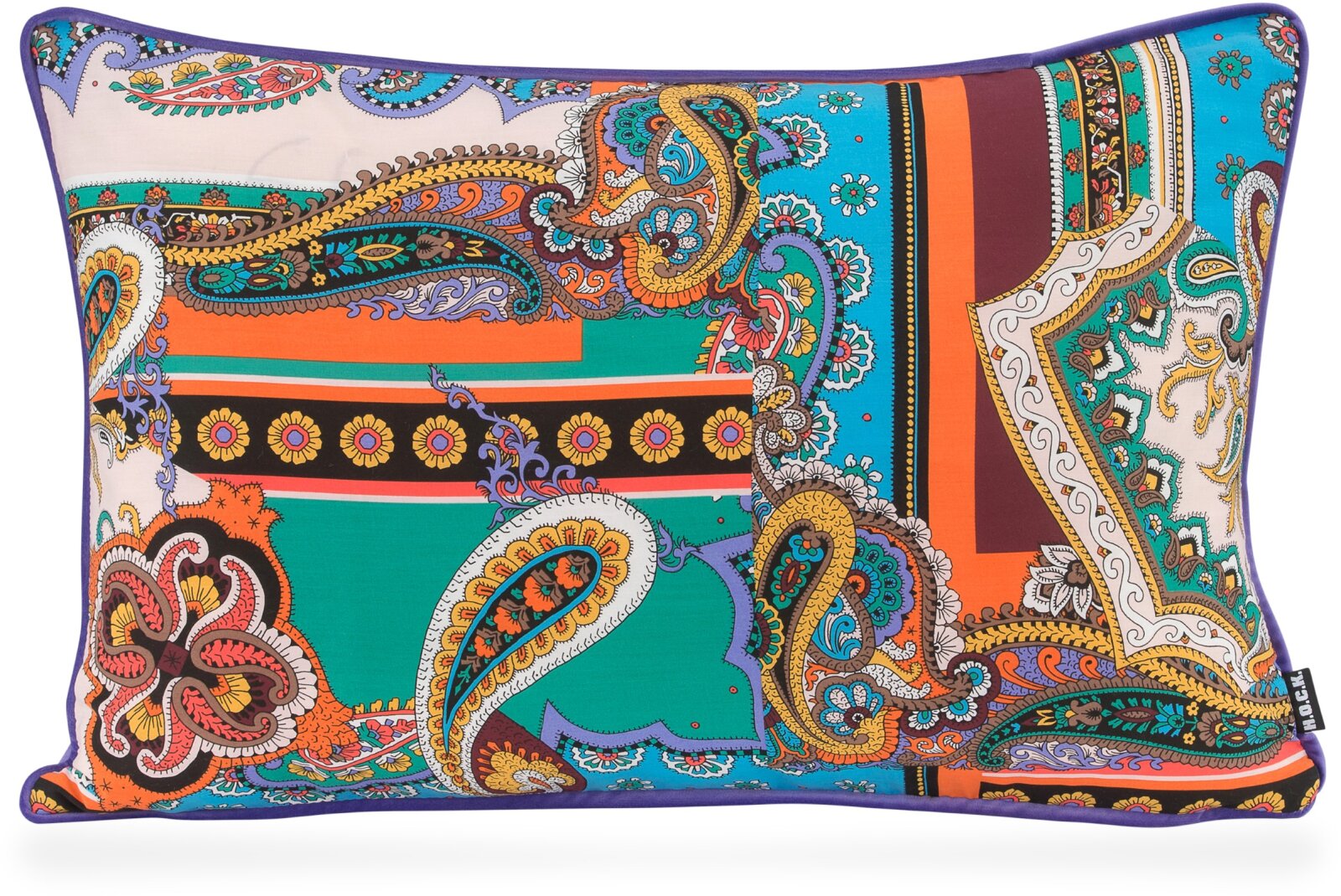 H.O.C.K. Donna Wendekissen mit Keder 60x40cm bunt lila