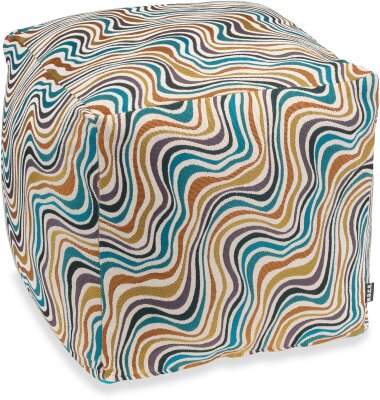 H.O.C.K. Baptiste Bean Cube Pouf 40x40x40cm retro bunt