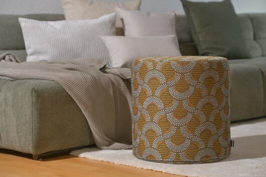 H.O.C.K. Zima Hocker rund Pouf ø45x45cm gold