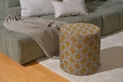 H.O.C.K. Zima Hocker rund Pouf ø45x45cm gold