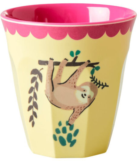 RICE Melamine Cups small kleine Tassen Kinderbecher 6er Pack verschiedene Motive bunt 