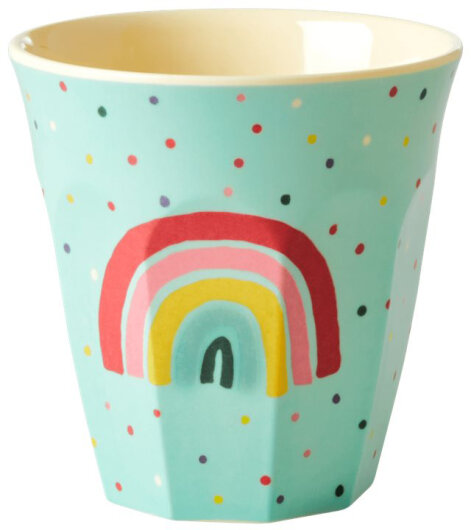 RICE Melamine Cups small kleine Tassen Kinderbecher 6er Pack verschiedene Motive bunt