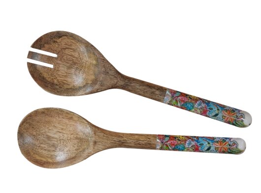 byRoom Salatbesteck aus Mangoholz mit bunten Griffen... byRoom Salatbesteck aus Mangoholz mit bunten Griffen multicolor
