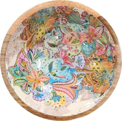 byRoom Schale Bowl aus Mangoholz KLEIN 18cm bunt Mandala... byRoom Schale Bowl aus Mangoholz KLEIN 18cm bunt Mandala multicolor