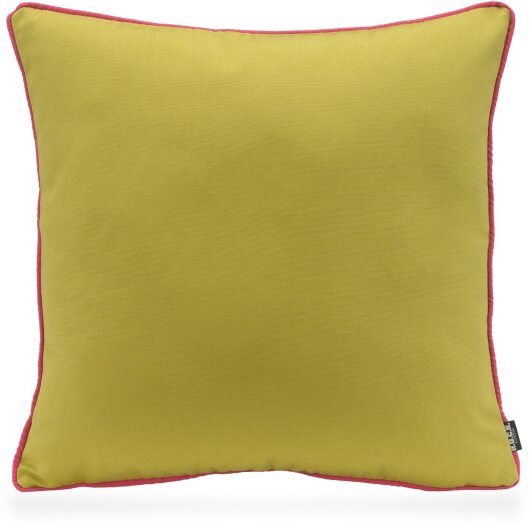 H.O.C.K. Classic Uni Outdoor Kissen 50x50cm PIPE grün mit Keder pink