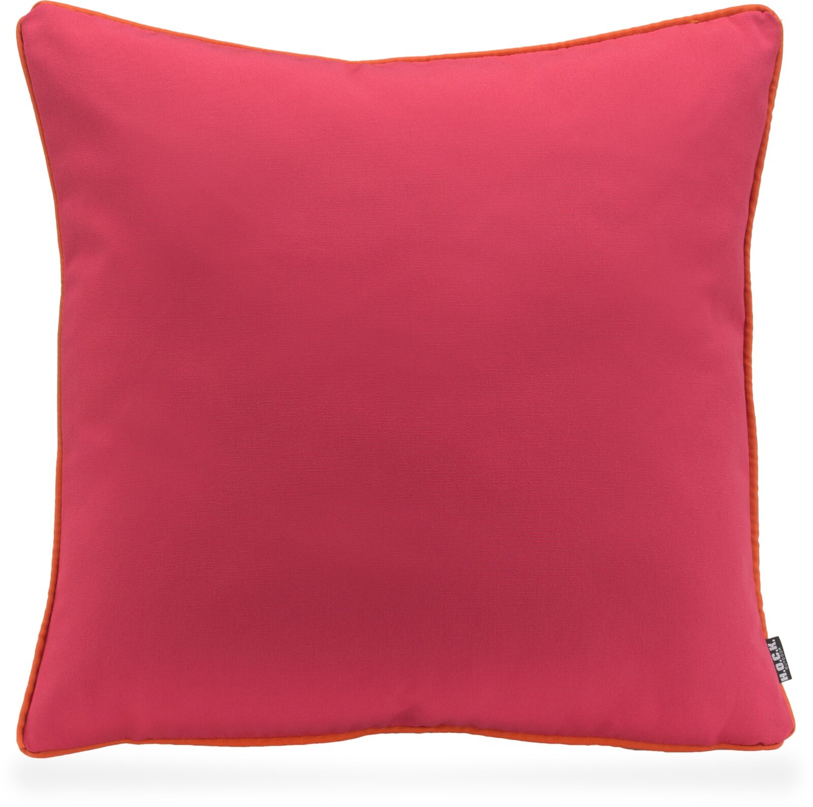 H.O.C.K. Classic Uni Outdoor Kissen 50x50cm PIPE pink mit Keder orange