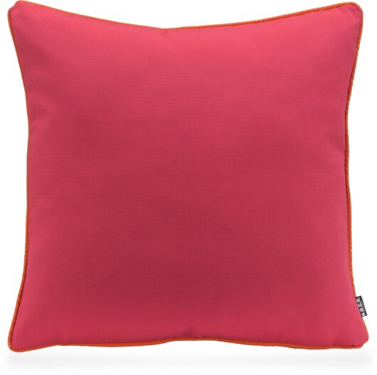 H.O.C.K. Classic Uni Outdoor Kissen 50x50cm PIPE pink mit Keder orange