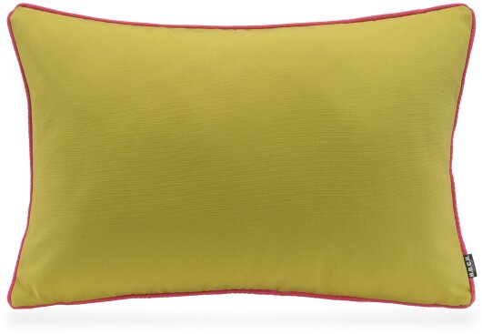 H.O.C.K. Classic Uni Outdoor Kissen 60x40cm PIPE grün mit Keder pink