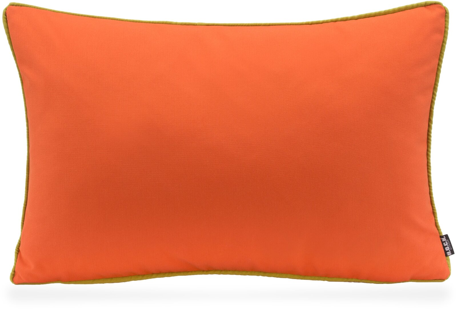 H.O.C.K. Classic Uni Outdoor Kissen 60x40cm PIPE orange mit Keder grün