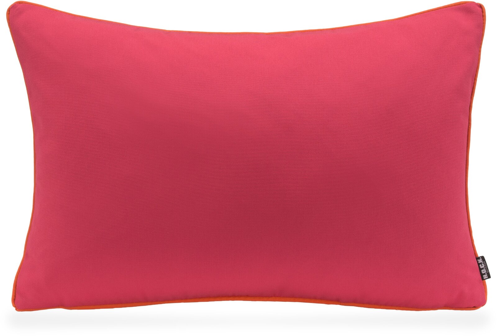 H.O.C.K. Classic Uni Outdoor Kissen 60x40cm PIPE pink mit Keder orange