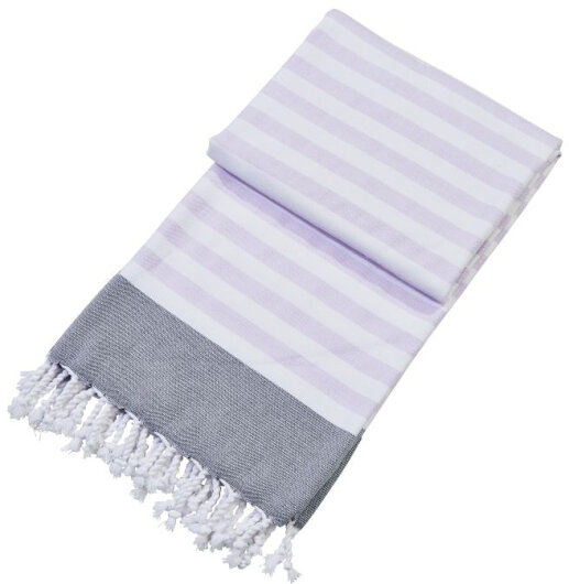 H.O.C.K. Strandhandtuch Cincinnati Towel 90x160cm gestreift flieder berry grey 4400