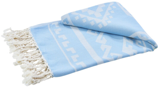 H.O.C.K. Strandhandtuch Colorado Towel 90x180cm gemustert light blue hellblau 4016