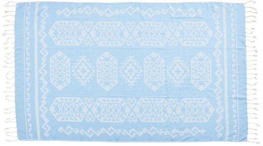H.O.C.K. Strandhandtuch Colorado Towel 90x180cm gemustert light blue hellblau 4016