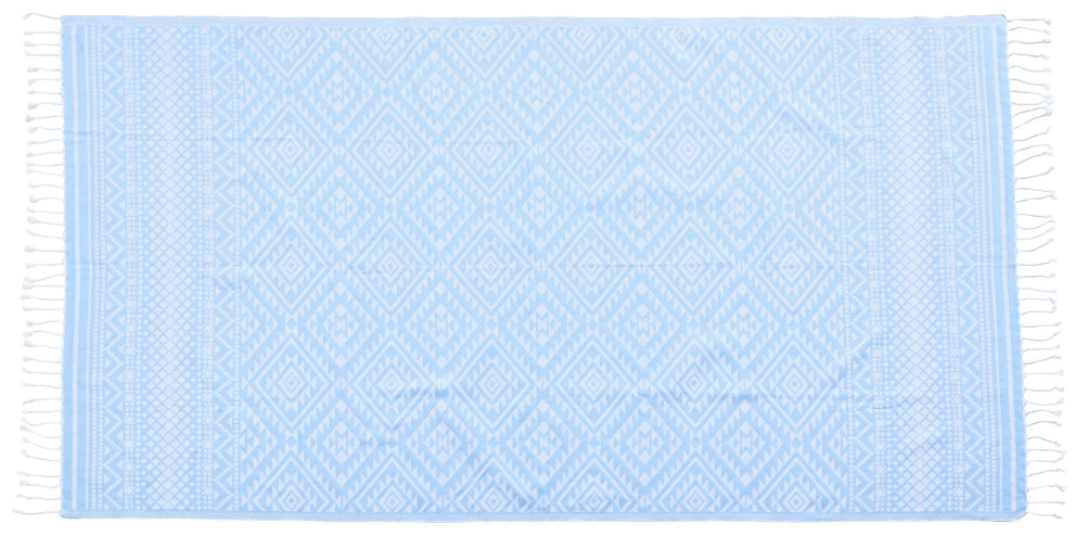 H.O.C.K. Strandhandtuch Conny Towel 90x180cm gemustert light blue hellblau 4016