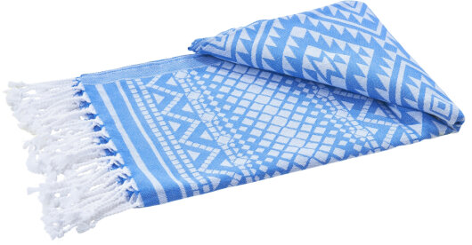 H.O.C.K. Strandhandtuch Conny Towel 90x180cm gemustert blue dunkelblau 5702