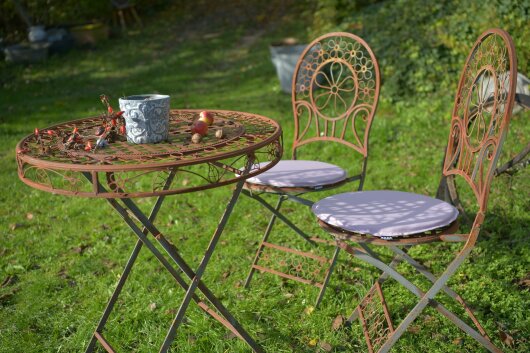H.O.C.K. Classic Uni Outdoor Sitzkissen MINNI Bistrokissen rund Ø40x2cm manzana aqua