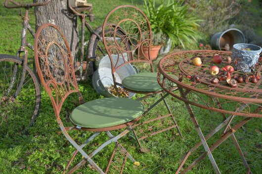 H.O.C.K. Classic Uni Outdoor Sitzkissen MINNI Bistrokissen rund Ø35x2cm lindgrün