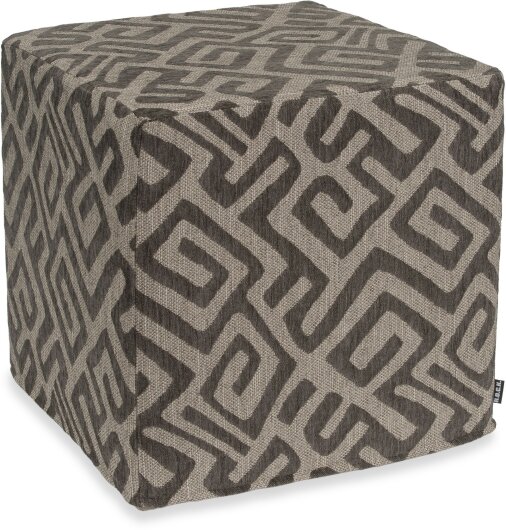 H.O.C.K. Naira Hocker Cube eckig 45x45x45cm gemustert col. 9 grau