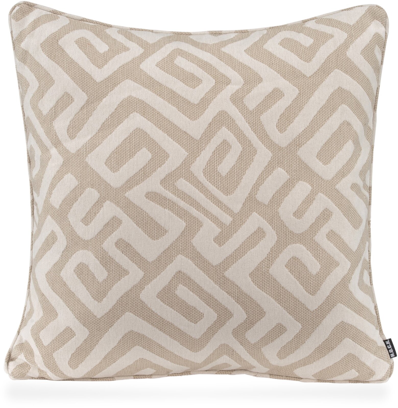 H.O.C.K. Naira Kissen mit Keder 60x60cm gemustert col. 0 weiß