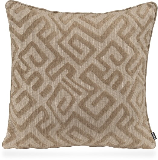 H.O.C.K. Naira Kissen mit Keder 60x60cm gemustert col. 1 taupe / beige