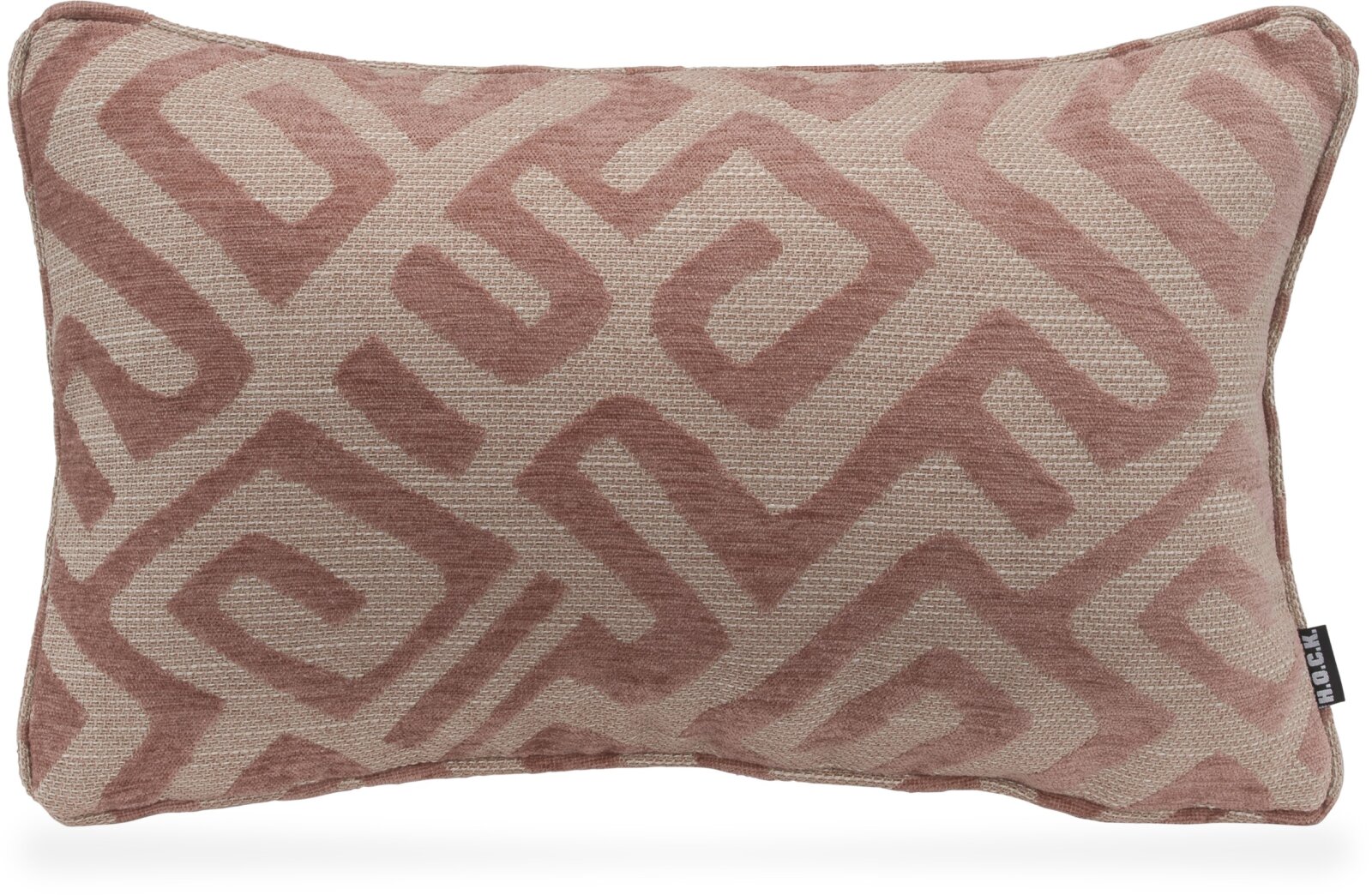 H.O.C.K. Naira Kissen mit Keder 50x30cm gemustert col. 7 rosa