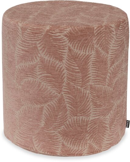 H.O.C.K. Nelly Hocker rund Pouf ø45x45cm Blätter col. 7 rosa