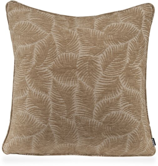 H.O.C.K. Nelly Kissen mit Keder 60x60cm Blätter col. 1 taupe / beige