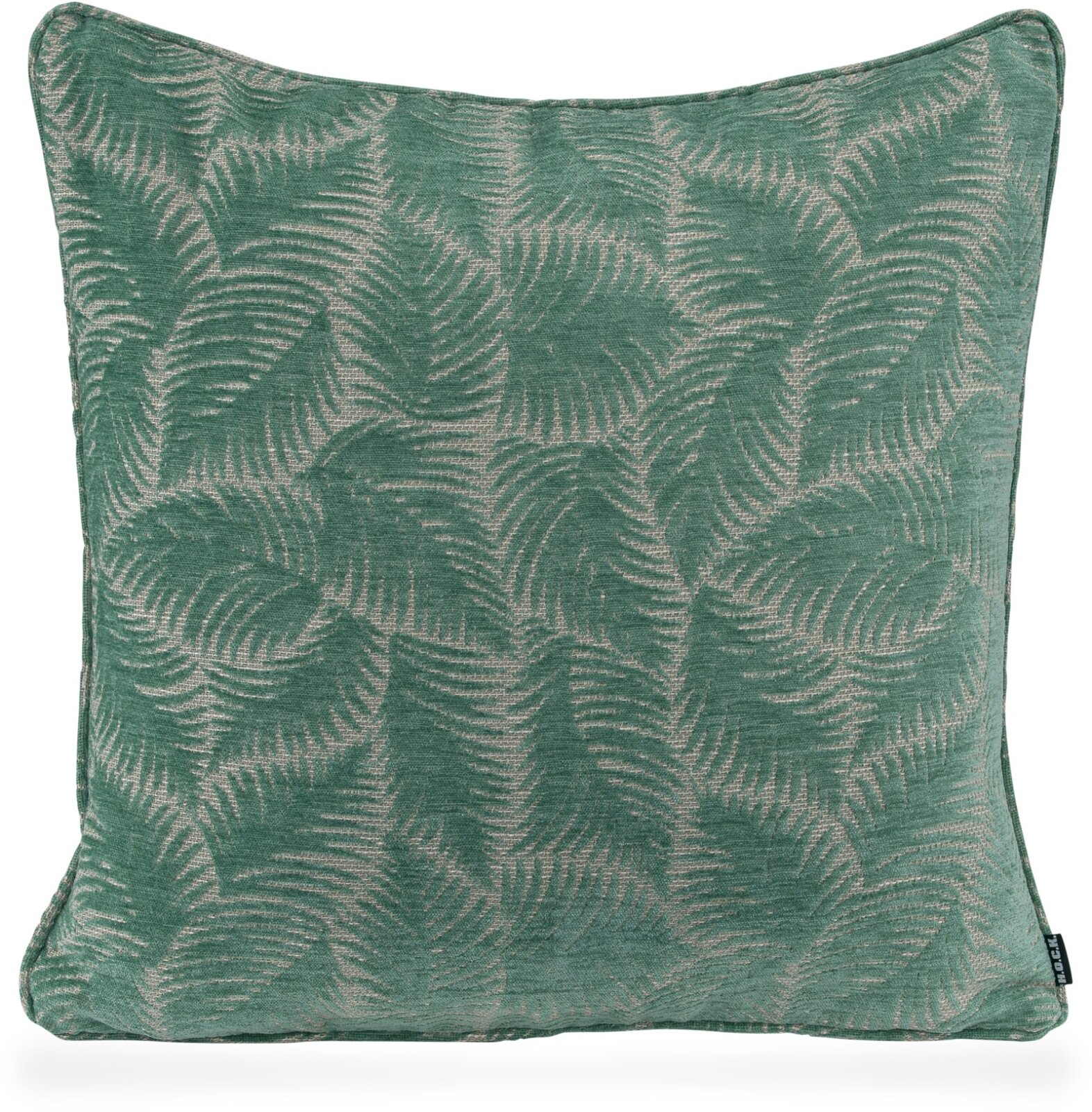 H.O.C.K. Nelly Kissen mit Keder 60x60cm Blätter col. 3 türkis